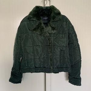Emerald Green Guess Puffer Jacket